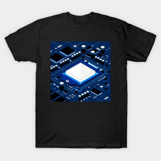 CPU And Circuits Computer Background T-Shirt